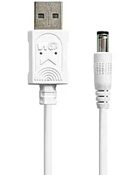 Кабель USB EasyLife 0.5м USB-A - DC 5.5x2.5mm / 5.5x2.1mm с преобразователем 5V 12V белый - фото Кабель USB EasyLife 0.5м USB-A - DC 5.5x2.5mm / 5.5x2.1mm с преобразователем 5V 12V белый