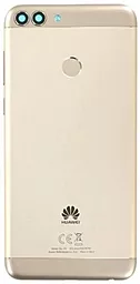 Задняя крышка корпуса Huawei P Smart / Enjoy 7s со сканером отпечатка пальца и стеклом камеры Original Gold