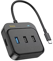Мультипортовый USB Type-C хаб Hoco HB36 Easy link 5-in-1 black