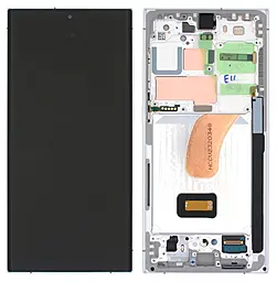 Дисплей Samsung Galaxy S23 Ultra S918 5G с тачскрином и рамкой, (OLED), Sky Blue
