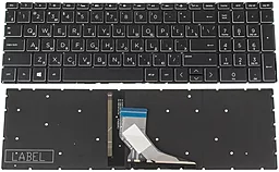 Клавіатура для ноутбуку HP 250 G7, 255 G7 series з підсвіткою клавіш, без рамки Black