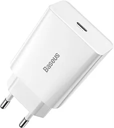 Мережевий зарядний пристрій Baseus Speed Mini Quick Charger USB Type-C 20W White (CCFS-SN02)