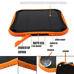 Повербанк MANGO MAX Xtreme Solar PowerBox 5600mAh Orange - миниатюра 4