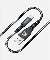 Кабель Luxe Cube Kevlar USB-A - Type-C 12w 2.4a 1м cable Black (8886668686280) - фото Кабель Luxe Cube Kevlar USB-A - Type-C 12w 2.4a 1м cable Black (8886668686280)