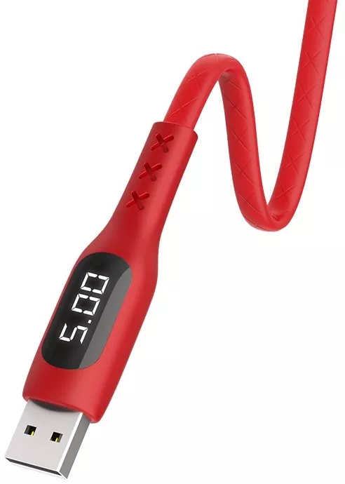 Кабель Hoco S6 Sentinel USB-A - micro USB 12w 2.4a 1.2м cable Red - фото 3