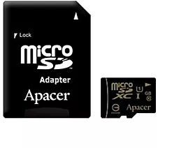Карта памяти Apacer microSDXC 128GB Class 10 UHS-I U1 + SD-адаптер (AP128GMCSX10U1-R)