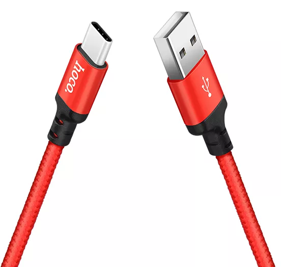 Кабель Hoco X14 Times Speed USB-A - Type-C 12w 2.4a 2м cable Red - фото 4