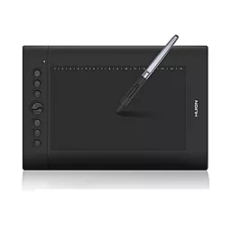 Графічний планшет Huion H610 Pro V2 + рукавичка Black - фото Графічний планшет Huion H610 Pro V2 + рукавичка Black