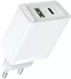 Сетевое зарядное устройство с быстрой зарядкой Vention 20w PD/QC4.0 USB-C/USB-A ports charger white (FBBW0-EU)