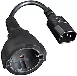 Сетевой кабель Atcom C14 М to SCHUKO F Black (10014)