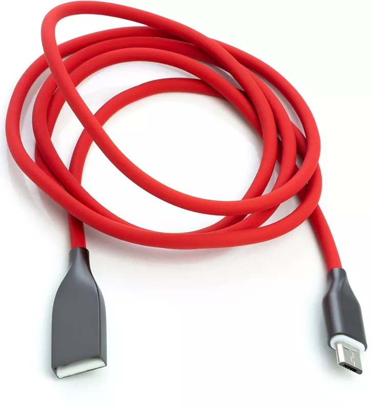 Кабель PowerPlant USB-A - micro USB 12w 2.4а 2м cable Red (CA911370) - фото 2