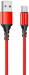 Кабель Borofone BX54 USB-A - Type-C 15w 3a 1м cable Red