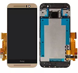 Дисплей HTC One M9 (M9u, 0PJA2, HTC6535LVW, M9pw, M9, 0PJA10) с тачскрином и рамкой, Gold - фото Дисплей HTC One M9 (M9u, 0PJA2, HTC6535LVW, M9pw, M9, 0PJA10) с тачскрином и рамкой, Gold