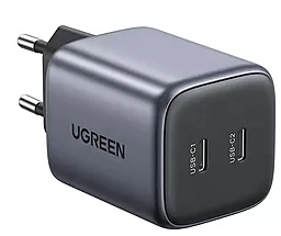 Сетевое зарядное устройство Ugreen CD294 Nexode 45w 2xUSB-C ports charger grey (90573)