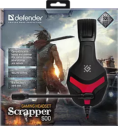 Наушники Defender Scrapper 500 Black/Red (64500) - миниатюра 8