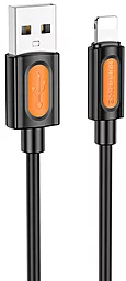 Кабель Borofone BX114 Structure USB-A - Lightning 12w 2.4a 1м cable Black - фото Кабель Borofone BX114 Structure USB-A - Lightning 12w 2.4a 1м cable Black