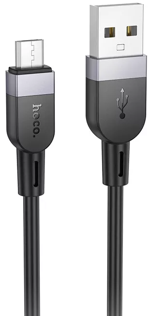 Кабель Hoco X109 USB-A - micro USB 12w 2.4a 3м cable Black - фото 1