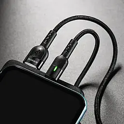 Кабель Borofone BU17 Starlight USB-A - Type-C 12w 2.4a 1.2м cable Black - мініатюра 4 Кабель Borofone BU17 Starlight USB-A - Type-C 12w 2.4a 1.2м cable Black - мініатюра 4