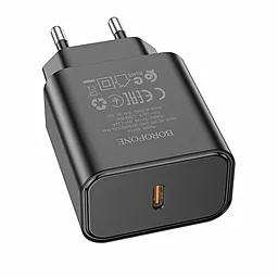 Мережевий зарядний пристрій Borofone BA71A Power 20w PD USB-C home charger black