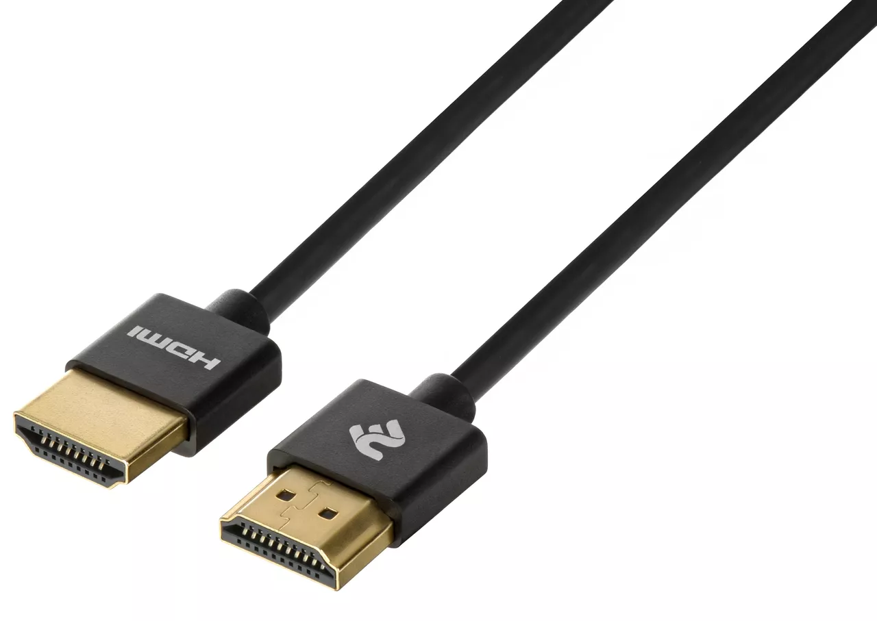 Видеокабель HDMI 2.0 Gen2 Ultra Slim 2m (2E-W9668BL-2M) Черный 2E - фото 1