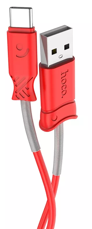 Кабель Hoco X24 Pisces Charged USB-A - Type-C 12w 2.4a 1м cable Red - фото 3