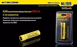 Аккумулятор Li-Ion 18650 Nitecore NL189 3.7V (3400mAh), защищенный - миниатюра 2
