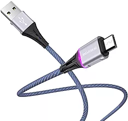 Кабель USB Borofone BU25 Glory micro USB Cable Blue - миниатюра 2