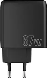Сетевое зарядное устройство Proove Shot 67w GaN 2xUSB-C/USB-A ports home chargerg black (WCSG67120001)