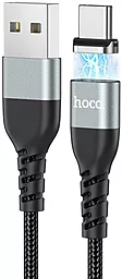 Кабель USB Hoco U96 Traveller Magnetic Charging Data 3a USB Type-C Cable Black