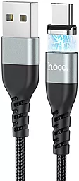 Кабель Hoco U96 Traveller Magnetic Charging Data USB-A - Type-C 15w 3a 1м cable Black - фото Кабель Hoco U96 Traveller Magnetic Charging Data USB-A - Type-C 15w 3a 1м cable Black