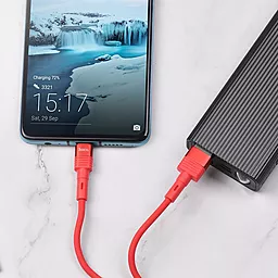 Кабель Hoco U82 Cool Grace Silicone USB-A - Type-C 15w 3a 1м cable Red - миниатюра 3 Кабель Hoco U82 Cool Grace Silicone USB-A - Type-C 15w 3a 1м cable Red - миниатюра 3