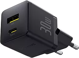 Мережевий зарядний пристрій Baseus Palm 30w PD/QC USB-C/USB-A ports fast charger black (P1011160A113-00) - фото Мережевий зарядний пристрій Baseus Palm 30w PD/QC USB-C/USB-A ports fast charger black (P1011160A113-00)