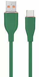 Кабель Cablexpert USB-A - Type-C 10.5w 1.5м cable Green (CC-USB2S-AMCM-1.5м-G) - фото Кабель Cablexpert USB-A - Type-C 10.5w 1.5м cable Green (CC-USB2S-AMCM-1.5м-G)