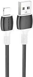 Кабель Borofone BX84 Rise USB-A - Lightning 12w 2.4a 1м cable Black - фото Кабель Borofone BX84 Rise USB-A - Lightning 12w 2.4a 1м cable Black