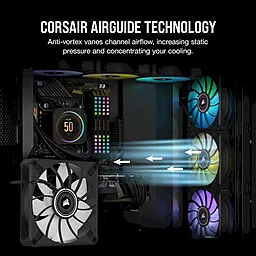 Система охлаждения Corsair iCUE ML120 RGB Elite Premium 3-Pack (CO-9050113-WW) - миниатюра 7
