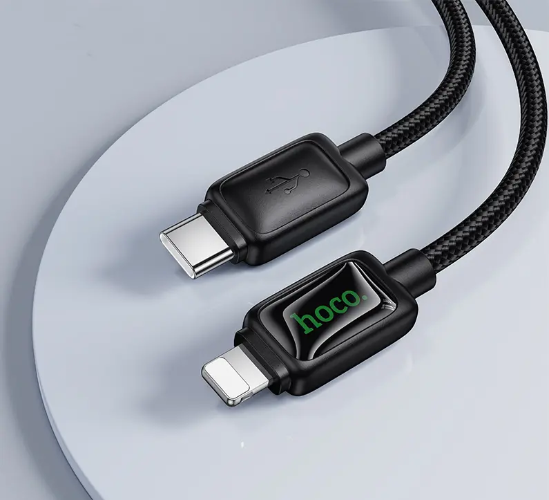 Кабель Hoco U146 USB Type-C - Lightning 30w 3a 1.2м cable Black - фото 8