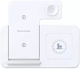 Беспроводная док-станция Remax RP-W60 3-in-1 22w wireless charger White - фото Беспроводная док-станция Remax RP-W60 3-in-1 22w wireless charger White