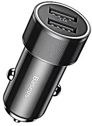 Автомобильное зарядное устройство Baseus Small Screw 3,4A Dual-USB Car Charging Set (with lightning) Black (TZXLD-A01) - миниатюра 4