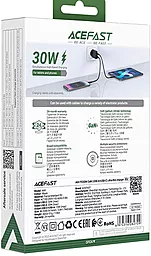 Сетевое зарядное устройство AceFast A69 30w GaN PD USB-C/USB-A ports home charger black - миниатюра 5