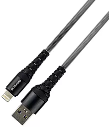 USB Кабель Mibrand Fishing Net MI-14 10W 2A Lightning Cable Black/Grey - мініатюра 2