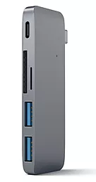 Кардридер Satechi USB-C/Card Reader/USB 3.0x2 Space Gray (ST-TCUPM) - миниатюра 3