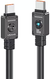 Кабель Usams Zine Alloy USB Type-C - Type-C 100w 5a 1.2м PD cable Black (US-SJ684)