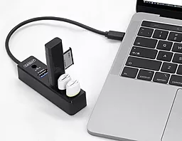 USB Type-C хаб (концентратор) Earldom ET-HUB08 4USB Black - миниатюра 3