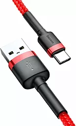 Кабель USB Baseus Cafule 3M USB Type-C Cable Red (CATKLF-U09) - миниатюра 4