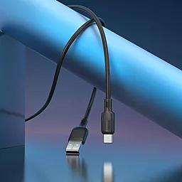 Кабель Borofone BX113 Silicone USB-A - Type-C 15w 3a 3м cable Black - миниатюра 4 Кабель Borofone BX113 Silicone USB-A - Type-C 15w 3a 3м cable Black - миниатюра 4
