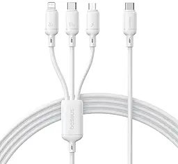 Универсальный кабель Baseus Silky Series 3-in-1 USB Type-C to Type-C/Lightning/micro USB 100w 5a 1.5м PD cable White (P10377706213-00) - фото Универсальный кабель Baseus Silky Series 3-in-1 USB Type-C to Type-C/Lightning/micro USB 100w 5a 1.5м PD cable White (P10377706213-00)