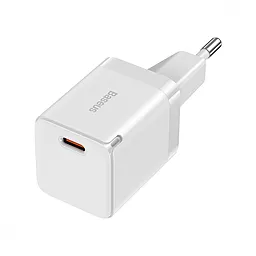 Сетевое зарядное устройство с быстрой зарядкой Baseus 30W GaN3 USB-C Port White (CCGN010102)