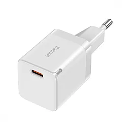 Сетевое зарядное устройство с быстрой зарядкой Baseus 30w GaN3 PD USB-C fast charger white (CCGN010102) - фото Сетевое зарядное устройство с быстрой зарядкой Baseus 30w GaN3 PD USB-C fast charger white (CCGN010102)