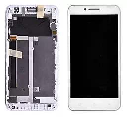 Дисплей Lenovo Vibe C (A2020a40) с тачскрином и рамкой, White - фото Дисплей Lenovo Vibe C (A2020a40) с тачскрином и рамкой, White