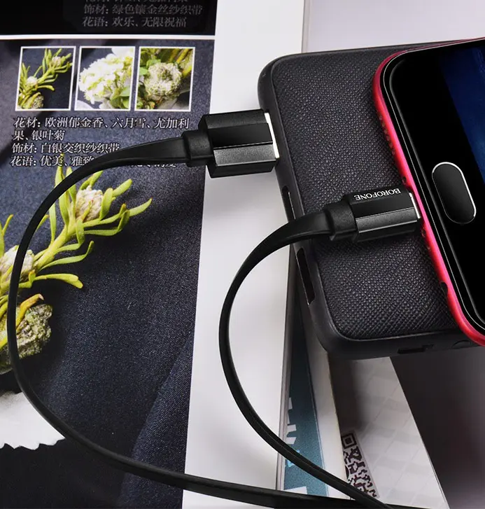 Кабель Borofone BU8 Glory USB-A - Type-C 15w 3a 1.2м cable Black - фото 4